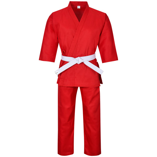 Karate Uniform 7.5oz Medium Weight For Kids & Adults Student Martial Arts Gi With Free White Belt