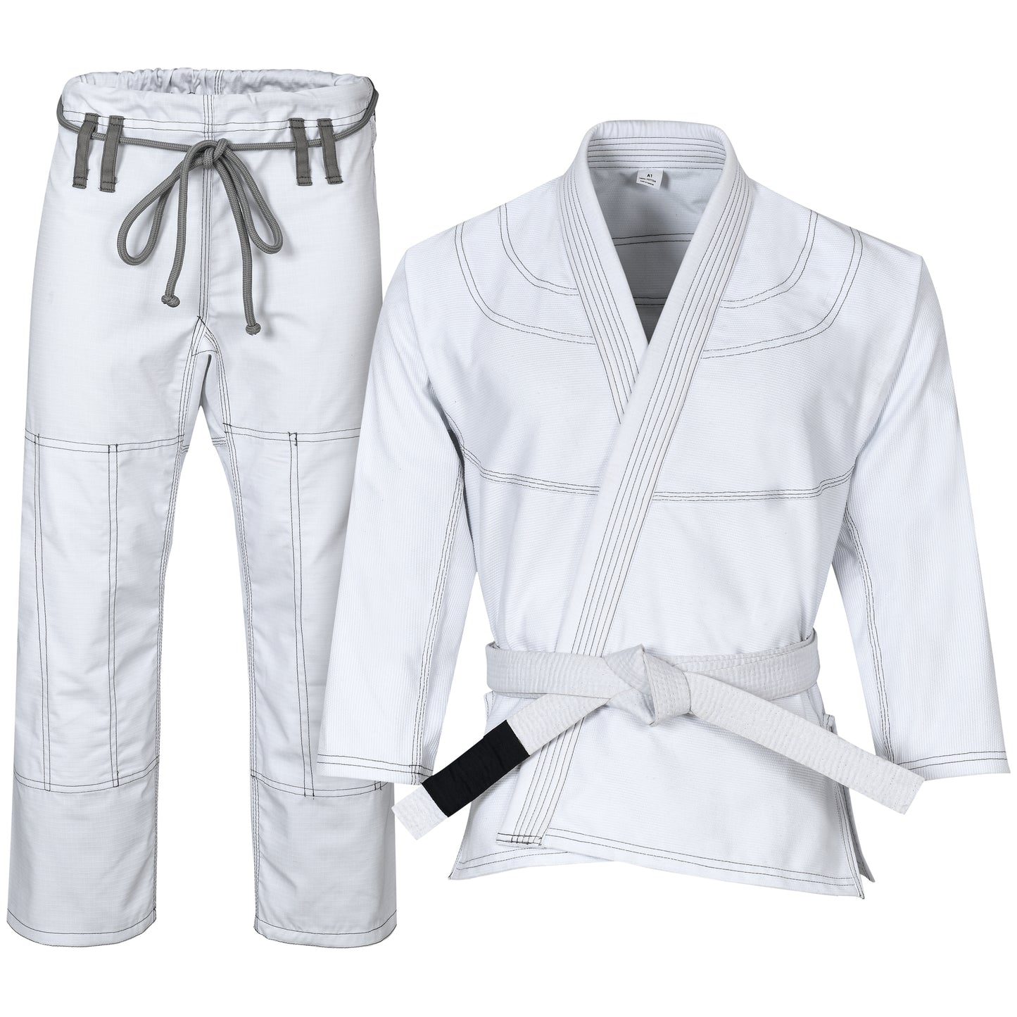 Customized White Brazilian Jiu Jitsu Gi For Men, BJJ Gi Women Grappling gi ULTRA LIGHT, PRESHRUNK Sweat Wicking Fabric