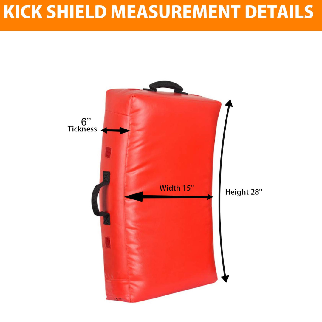 Curved kick shield Thai pad for training Martial Arts punches and kicks blocking surface, strike body sports shield Adult Size 28"x15" and Kids Size 24''x13''- 1 Piece