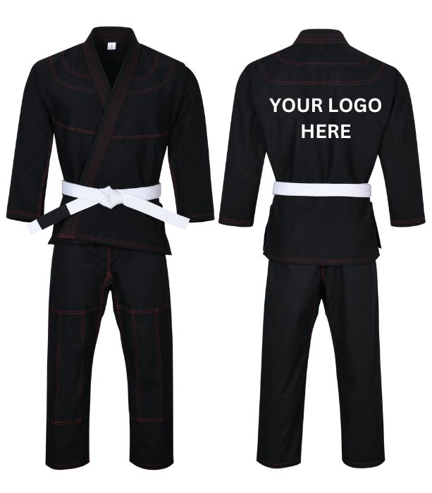 Customized Black Brazilian Jiu Jitsu Gi For Men, BJJ Gi Women Grappling gi ULTRA LIGHT, PRESHRUNK Sweat Wicking Fabric