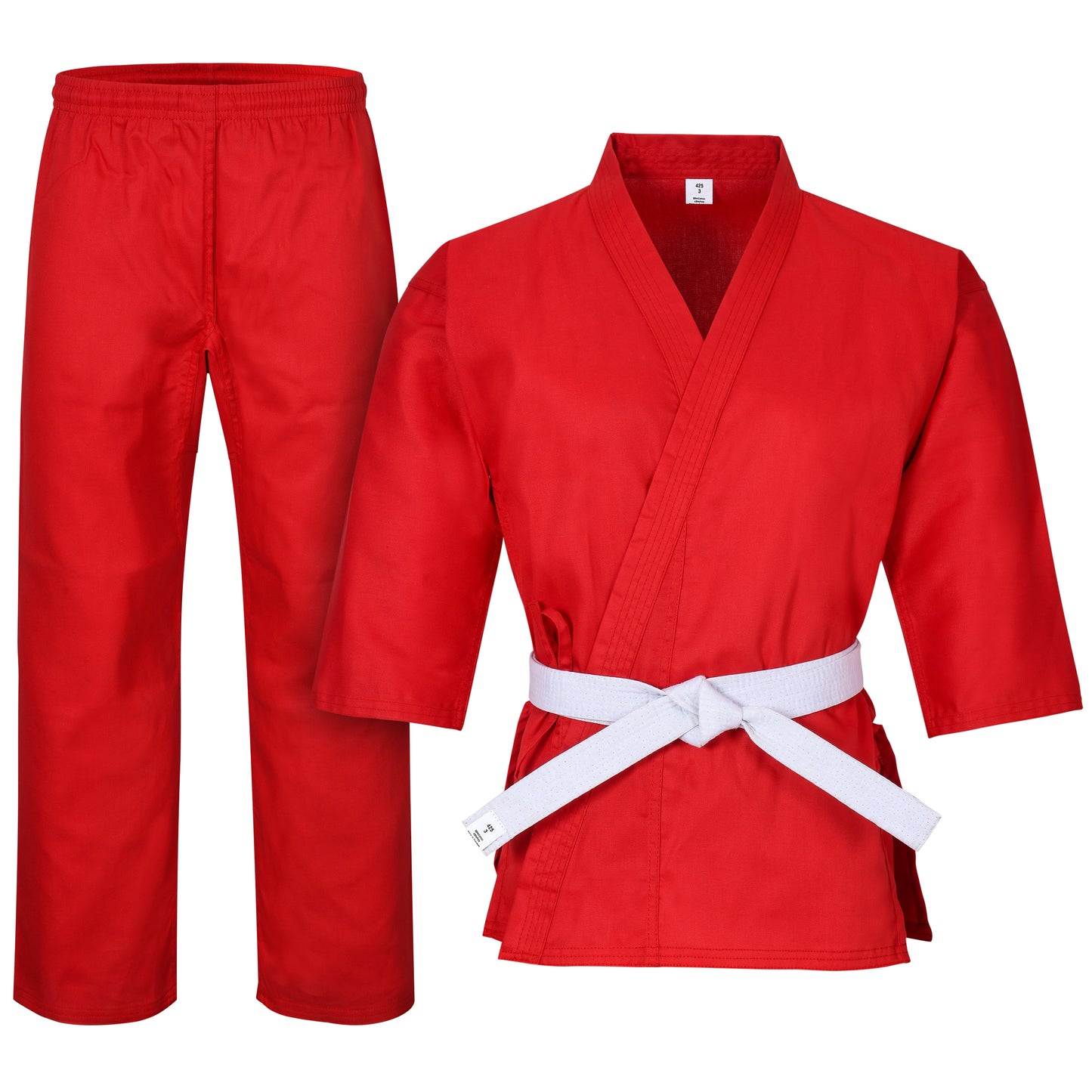 Karate Uniform 7.5oz Medium Weight For Kids & Adults Student Martial Arts Gi With Free White Belt