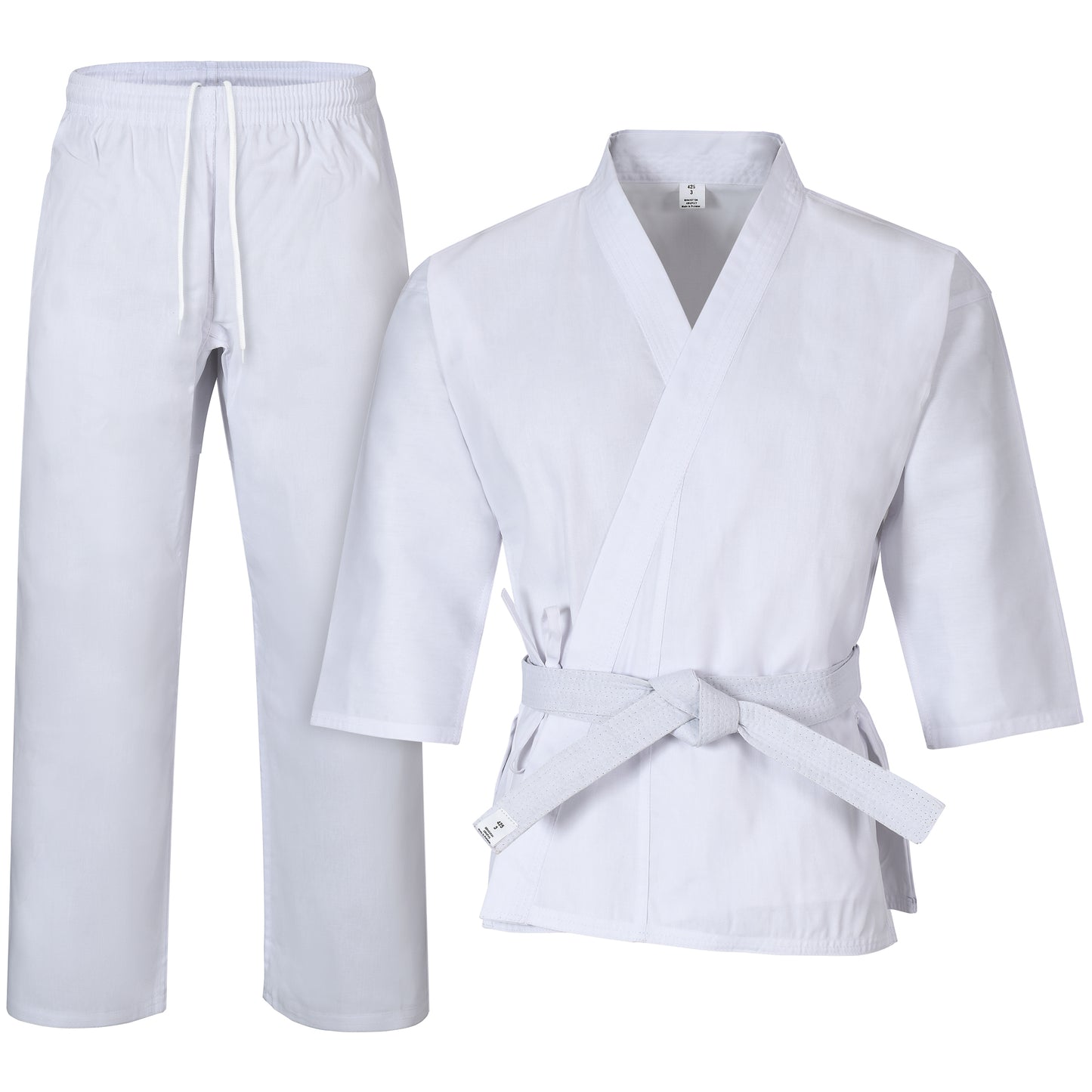 Karate Uniform 8.5oz Medium Weight For Kids & Adults Student Martial Arts Gi With Free White Belt